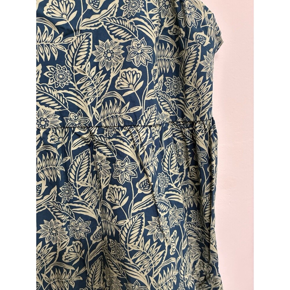 Dip Women’s XL Blue Floral Tier Maxi Dress Sleeveless Strap Dress Summer/Spring - Picture 3 of 7